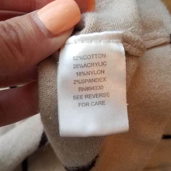 Brown striped button detail sweater dress tunic - Picture 5 of 8